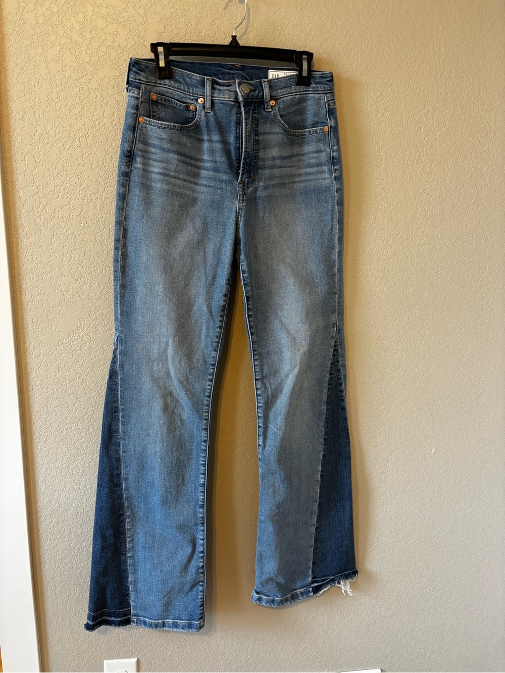 GAP Two-Tone Blue Flare Jeans